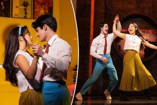 Helen J Shen and Darren Criss dancing