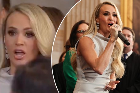 Here’s what Carrie Underwood mouthed to inauguration staff over music blunder