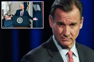 Congressman Tom Suozzi, D-N.Y., listens during New York's governor primary debate at the studios of WCBS2-TV, Tuesday, June 7, 2022, in New York.