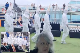 Cruise passengers horrified as workers parade around while dressed as ‘KKK members’ — and their explanation is mystifying