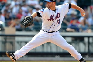 Mets pitcher Billy Wagner throws a pitch in the eighth inning of a baseball game against the Philadelphia Phillies at Citi Field in New York, Aug. 24, 2009. 