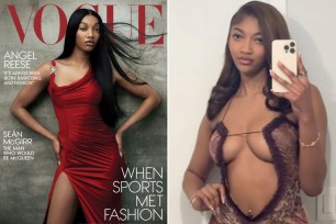 Angel Reese chides critics with 'covered up' jab after revealing Vogue cover