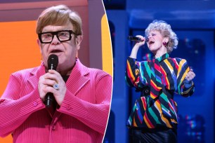 Photos of Elton John and Katie Brayben  as Tammy Faye Bakker