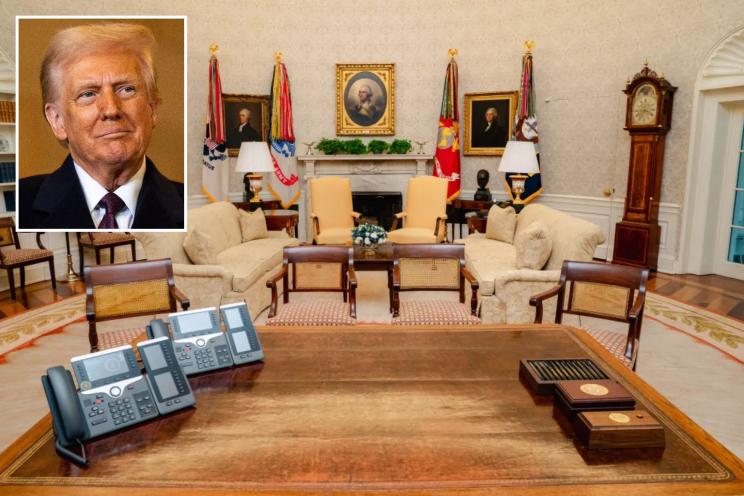 Donald Trump's new 2025 Oval Office decor.