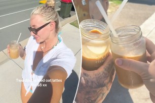 Australian TikTok user @contentbyzara has shared her money-saving hack for scoring cheap iced lattes made with alternative milk and a double shot of espresso